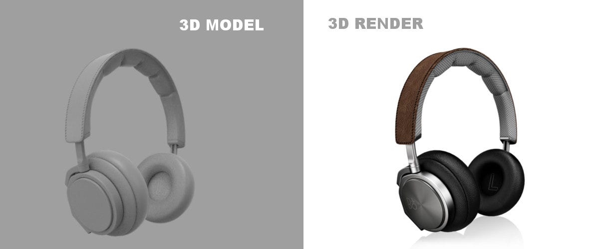 3d with real product photo